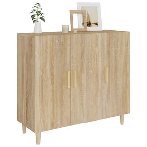 vidaXL Sideboard Sonoma Oak 90x34x80 cm Engineered Wood