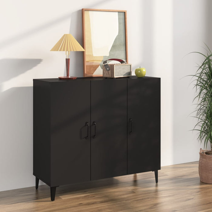 vidaXL Sideboard Black 90x34x80 cm Engineered Wood