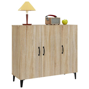 vidaXL Sideboard Sonoma Oak 90x34x80 cm Engineered Wood