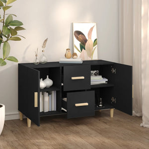 vidaXL Sideboard Black 100x36x60 cm Engineered Wood