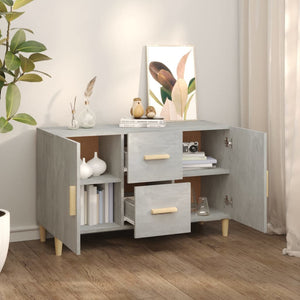 vidaXL Sideboard Concrete Grey 100x36x60 cm Engineered Wood