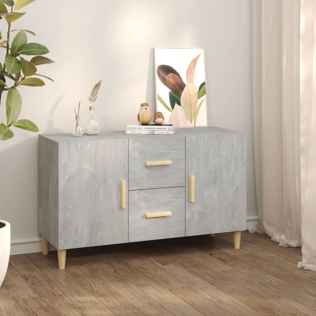 vidaXL Sideboard Concrete Grey 100x36x60 cm Engineered Wood