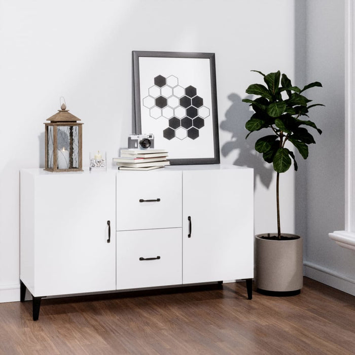 vidaXL Sideboard High Gloss White 100x36x60 cm Engineered Wood