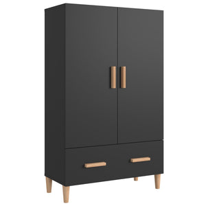 vidaXL Highboard Black 70x31x115 cm Engineered Wood