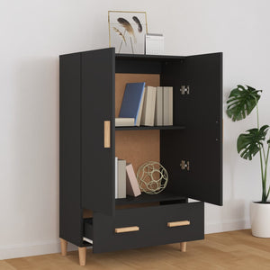 vidaXL Highboard Black 70x31x115 cm Engineered Wood