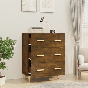 vidaXL Sideboard Smoked Oak 70x34x90 cm Engineered Wood