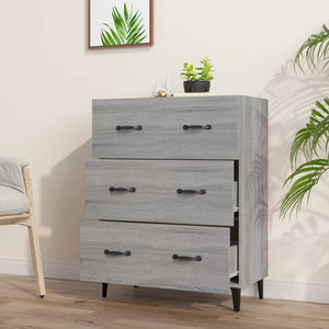 vidaXL Sideboard Grey Sonoma 69.5x34x90 cm Engineered Wood