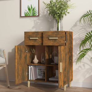 vidaXL Sideboard Smoked Oak 69.5x34x90 cm Engineered Wood