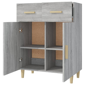 vidaXL Sideboard Grey Sonoma 69.5x34x90 cm Engineered Wood