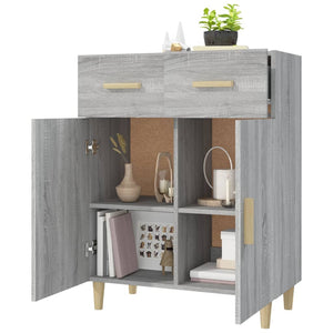 vidaXL Sideboard Grey Sonoma 69.5x34x90 cm Engineered Wood