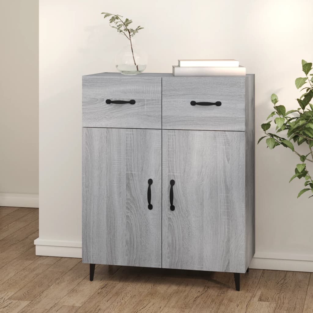 vidaXL Sideboard Grey Sonoma 69.5x34x90 cm Engineered Wood