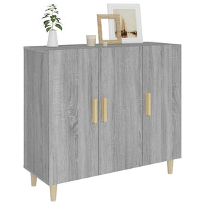 vidaXL Sideboard Grey Sonoma 90x34x80 cm Engineered Wood