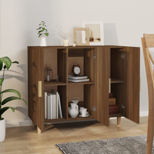 vidaXL Sideboard Brown Oak 90x34x80 cm Engineered Wood