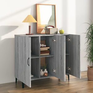 vidaXL Sideboard Grey Sonoma 90x34x80 cm Engineered Wood