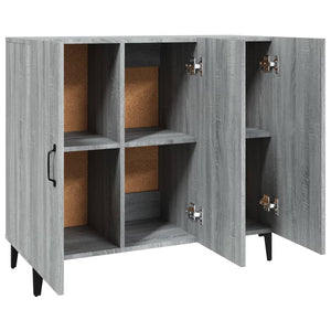 vidaXL Sideboard Grey Sonoma 90x34x80 cm Engineered Wood