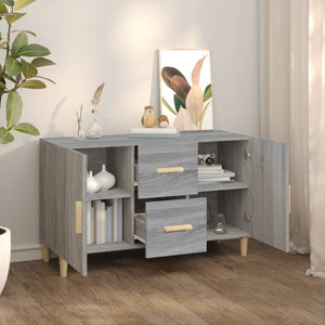 vidaXL Sideboard Grey Sonoma 100x36x60 cm Engineered Wood