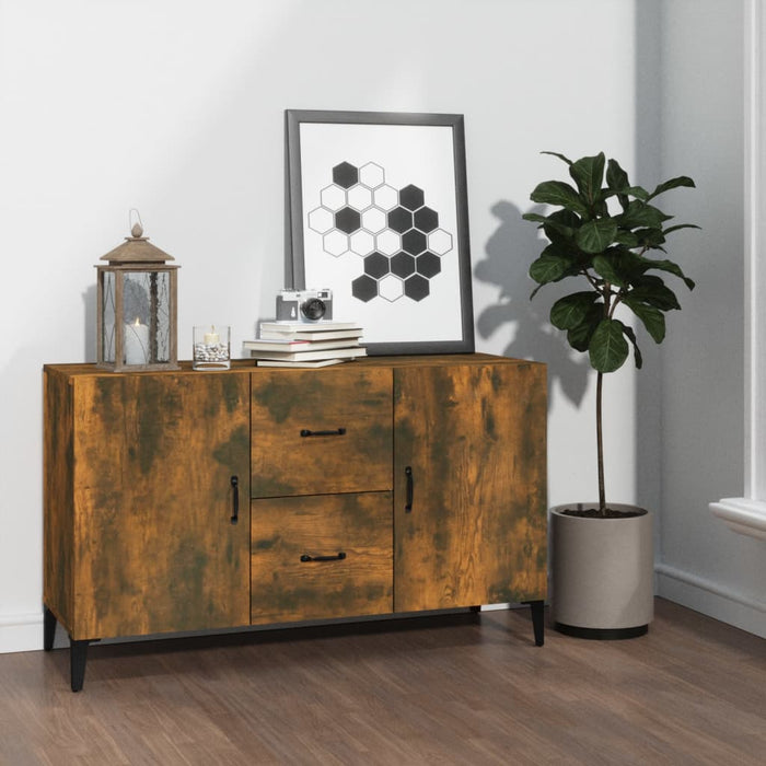 vidaXL Sideboard Smoked Oak 100x36x60 cm Engineered Wood