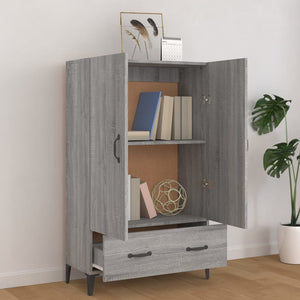 vidaXL Highboard Grey Sonoma 70x31x115 cm Engineered Wood