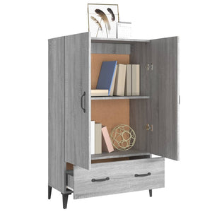 vidaXL Highboard Grey Sonoma 70x31x115 cm Engineered Wood