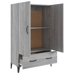 vidaXL Highboard Grey Sonoma 70x31x115 cm Engineered Wood