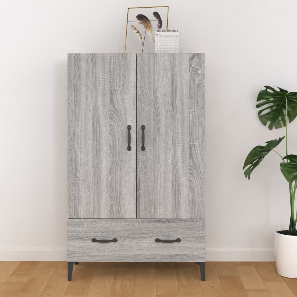 vidaXL Highboard Grey Sonoma 70x31x115 cm Engineered Wood