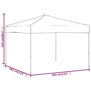 vidaXL Folding Party Tent Anthracite 3x3 m