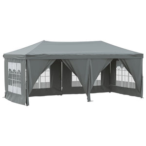 vidaXL Folding Party Tent with Sidewalls Anthracite 3x6 m