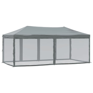 vidaXL Folding Party Tent with Sidewalls Anthracite 3x6 m