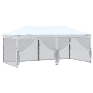 vidaXL Folding Party Tent with Sidewalls White 3x6 m