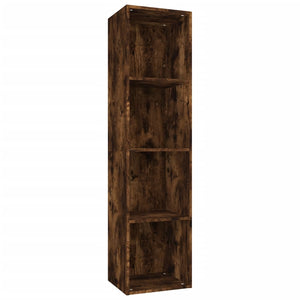 vidaXL Book Cabinet/TV Cabinet Smoked Oak 36x30x143 cm Engineered Wood