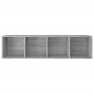 vidaXL Book Cabinet/TV Cabinet Grey Sonoma 36x30x143 cm Engineered Wood