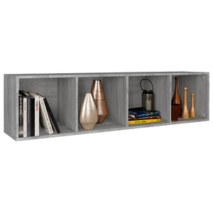 vidaXL Book Cabinet/TV Cabinet Grey Sonoma 36x30x143 cm Engineered Wood