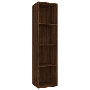 vidaXL Book Cabinet/TV Cabinet Brown Oak 36x30x143 cm Engineered Wood