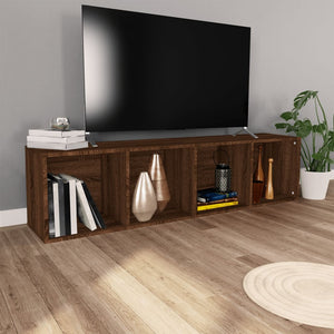 vidaXL Book Cabinet/TV Cabinet Brown Oak 36x30x143 cm Engineered Wood