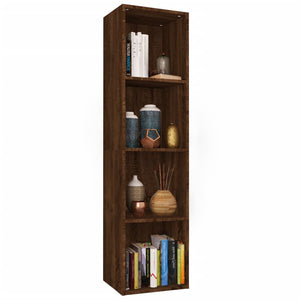 vidaXL Book Cabinet/TV Cabinet Brown Oak 36x30x143 cm Engineered Wood