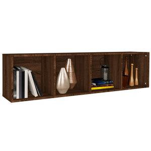 vidaXL Book Cabinet/TV Cabinet Brown Oak 36x30x143 cm Engineered Wood