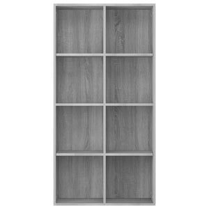 vidaXL Book Cabinet/Sideboard Grey Sonoma 66x30x130 cm Engineered Wood