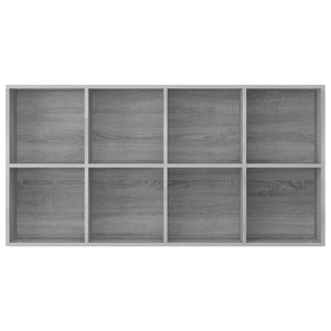 vidaXL Book Cabinet/Sideboard Grey Sonoma 66x30x130 cm Engineered Wood