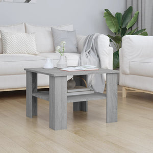 vidaXL Coffee Table Grey Sonoma 60x60x42 cm Engineered Wood