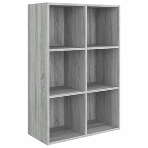 vidaXL Book Cabinet/Sideboard Grey Sonoma 66x30x98 cm Engineered Wood