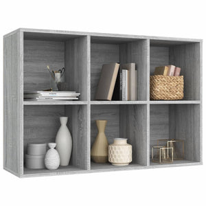 vidaXL Book Cabinet/Sideboard Grey Sonoma 66x30x98 cm Engineered Wood