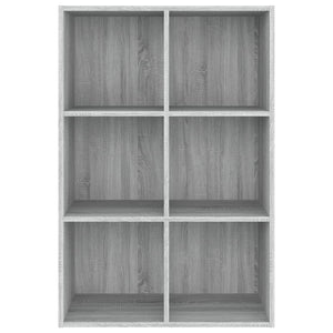 vidaXL Book Cabinet/Sideboard Grey Sonoma 66x30x98 cm Engineered Wood