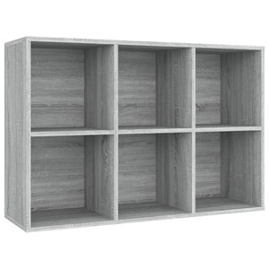 vidaXL Book Cabinet/Sideboard Grey Sonoma 66x30x98 cm Engineered Wood