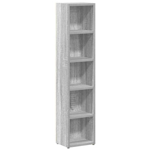 vidaXL CD Cabinets 2 pcs Grey Sonoma 21x16x93.5 cm Engineered Wood