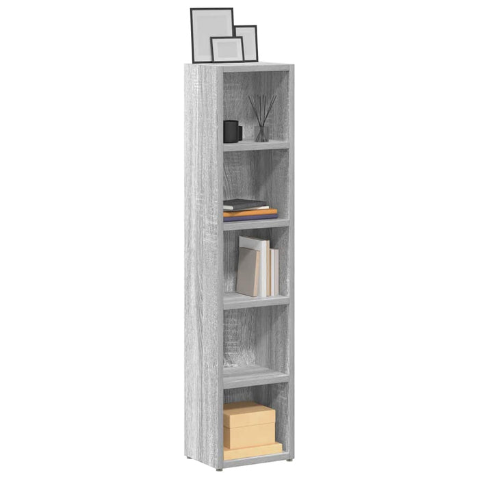 vidaXL CD Cabinets 2 pcs Grey Sonoma 21x16x93.5 cm Engineered Wood