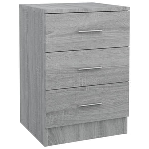 vidaXL Bedside Cabinet Grey Sonoma 38x35x56 cm Engineered Wood