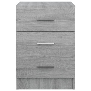 vidaXL Bedside Cabinet Grey Sonoma 38x35x56 cm Engineered Wood