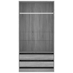 vidaXL Wardrobe Grey Sonoma 100x50x200 cm Engineered Wood