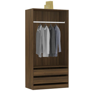 vidaXL Wardrobe Brown Oak 100x50x200 cm Engineered Wood