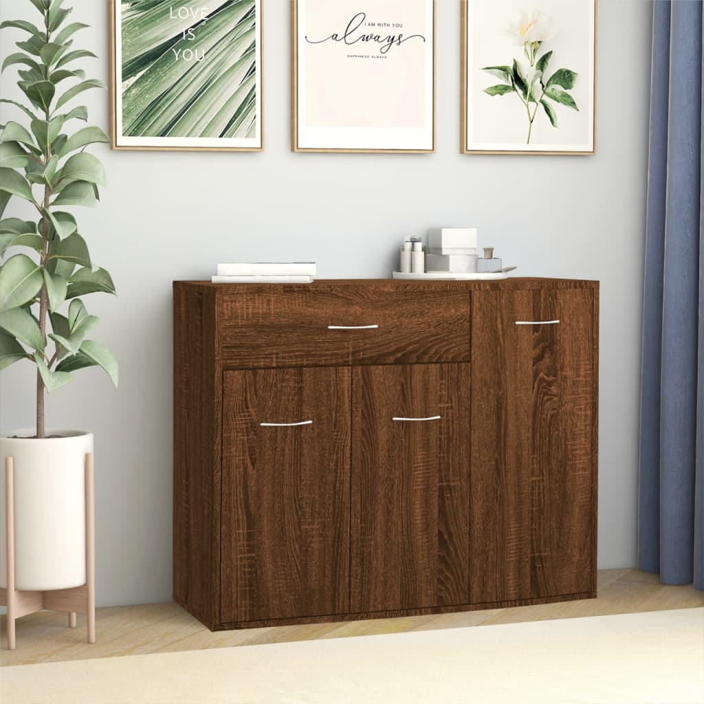 vidaXL Sideboard Brown Oak 88x30x70 cm Engineered Wood